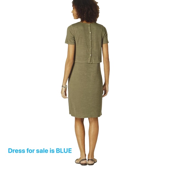 J.JILL NWT Seaside Blue Pocket Midi Dress Size M - Picture 3 of 15